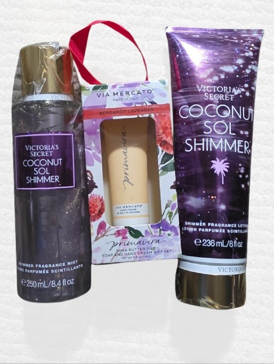 Victoria's Secret Other - Victoria's Secret Coconut Sol Shimmer Mist & Lotion Set - Purple